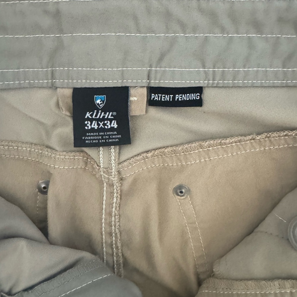 Kuhl Men’s Radikl Hiking Cargo Stretch Pants, Light Khaki Beige, Size 34 x 34 - Picture 12 of 13